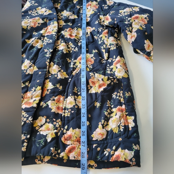 ZARA Floral Quilted Belted Blazer Jacket XS-S - Picture 11 of 11